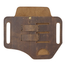 Natural Genuine Leather Multitool Sheath for Belt Tactical Flashlights Tool Pouch EDC Belt Sheath Pocket Organizer